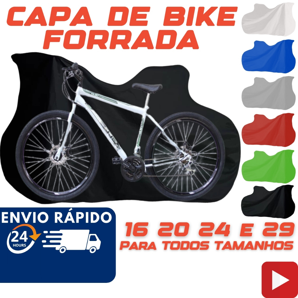 Capa Pra Bike de Couro Cobrir Bicicleta Aro 16 até 29 100% Impermeável Protege Sol Chuva Poeira em Oferta na Shopee