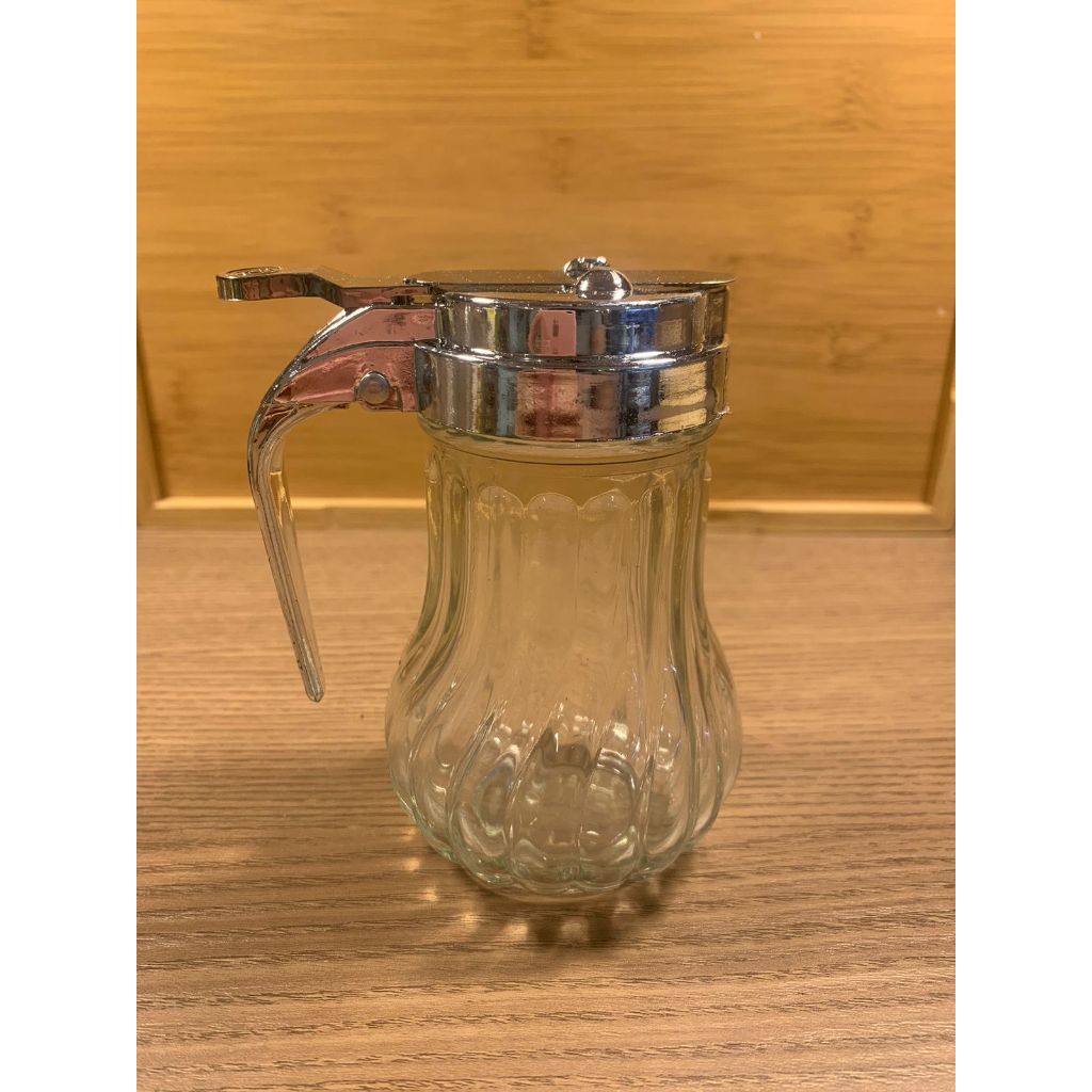 Meleira de Vidro com tampa flexivel  mel ou açúcar  Porta mel Tampa de plastico cromada  Meleiro dosador em Oferta na Shopee