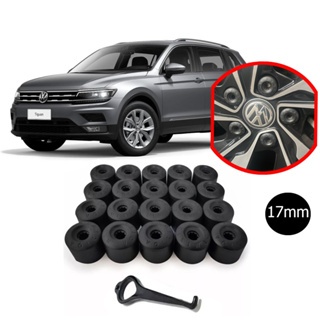 Kit 20 Capa Parafusos Roda Compativel com T-cross Nivus Virtus Jetta Fox Polo 17mm