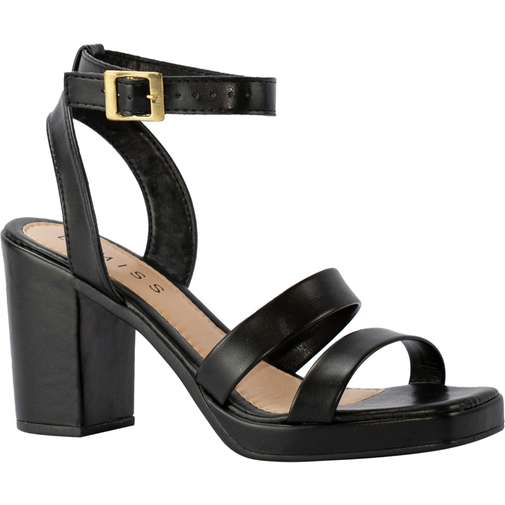 Sandália Feminina Lumiss Salto Alto Confortável Tiras Meia Pata Fashion Dia a Dia Casual Clássica em Oferta na Shopee