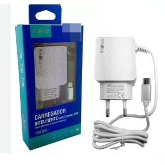 Carregador Celular Inova Android Cabo V8 2 Usb 3.1A
