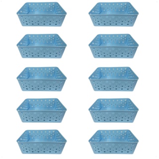Kit 10 Cestos Multiuso Organizador Médio Decorativo Empilhavel Ideal p/ Armários, Lavanderias, Gavetas, Banheiro etc em Oferta na Shopee