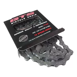 Corrente Gts 12v Index 126 Elos Prata Bike Fina Bicicleta