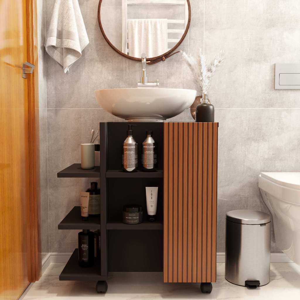 Armário Gabinete Classic de Banheiro para Pia de Coluna E&A  - Cores