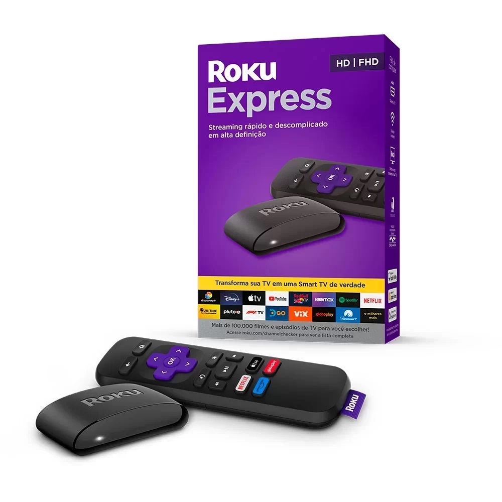 Roku Express Full HD com Controle Remoto - Streaming Smart Wifi