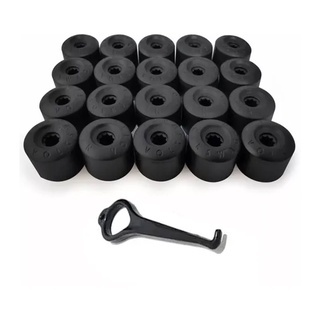 Kit 20 Capa Parafusos Compatível com Roda Compativel com T-cross Nivus Virtus Jetta Fox Polo 17mm 5 Furos