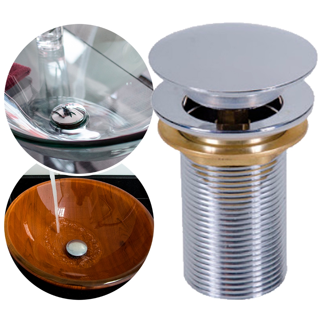 Válvula Para Tanque Pia Lavabo Modelo Click Cromada em Oferta na Shopee