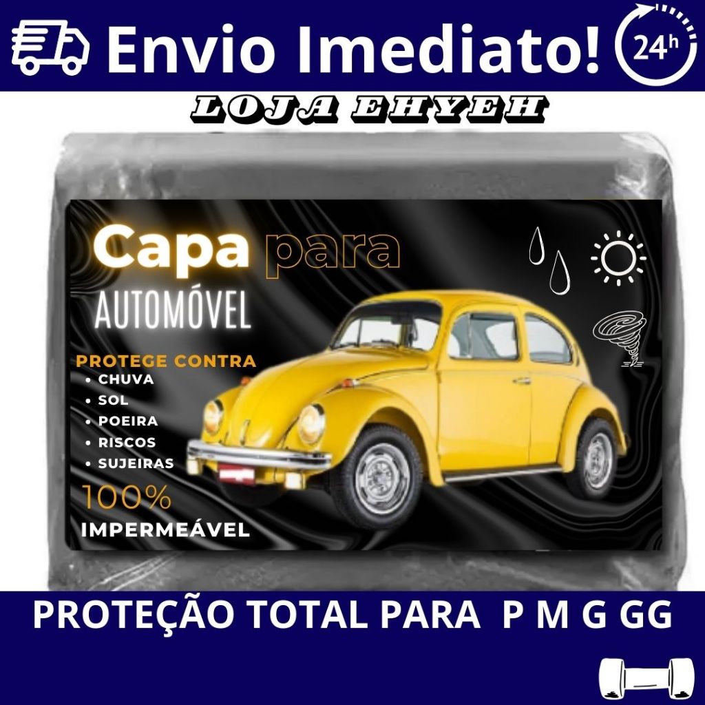 Capa Cobrir Carro Volkswagen Fusca Forrada/sem Forro 100% Impermeável EHYEH Protege Sol Chuva Poeira