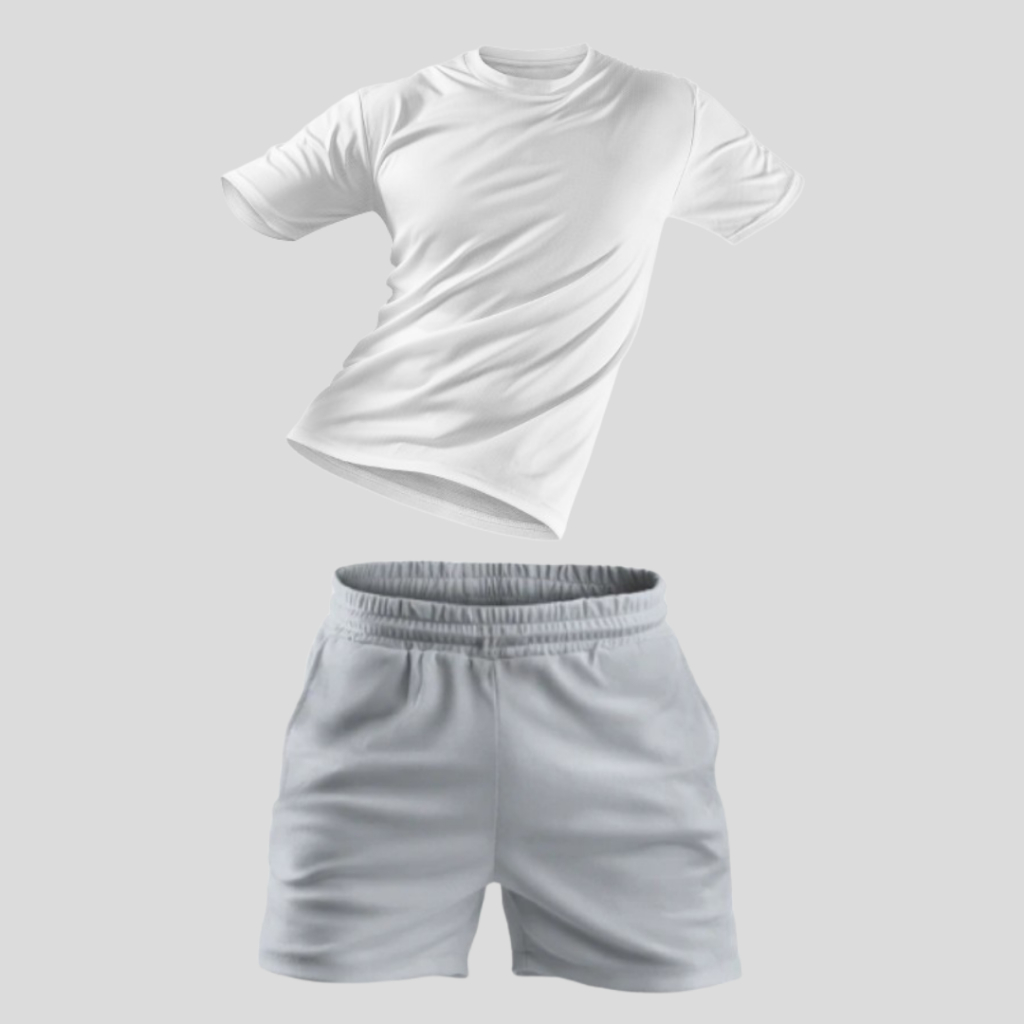 kit- Bermuda Tactel Elastano Masculino para Academia Treino Corrida e Verão Praia Piscina Com 2 Bolsos - Camisa Dry Fit Uv Masculina 100% Poliéster Seca Rápido Esportivo, Academia, funcional, Crossfit