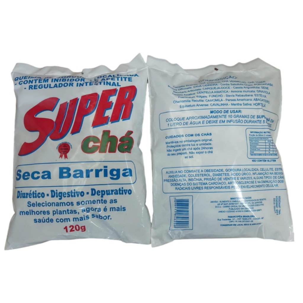 Kit com 20 Unidades de Super Chá 120 grs S.b