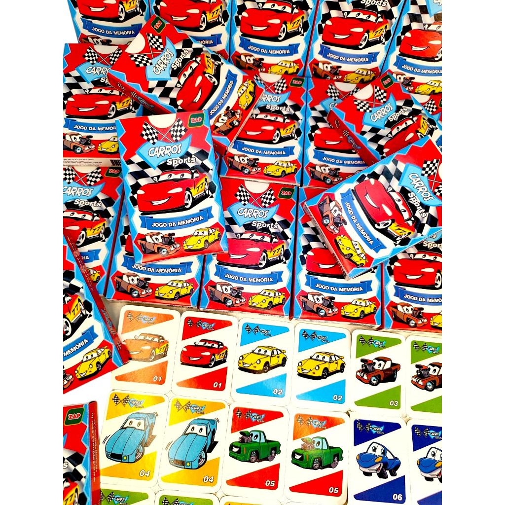 Kit 10 Jogo Da Memoria Carros  Kit Festa Infantil Para Lembrancinha Aniversario Prenda Quermesse em Oferta na Shopee
