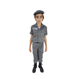 Fantasia Policial Militar Infantil Personalizada com calça em Oferta na Shopee