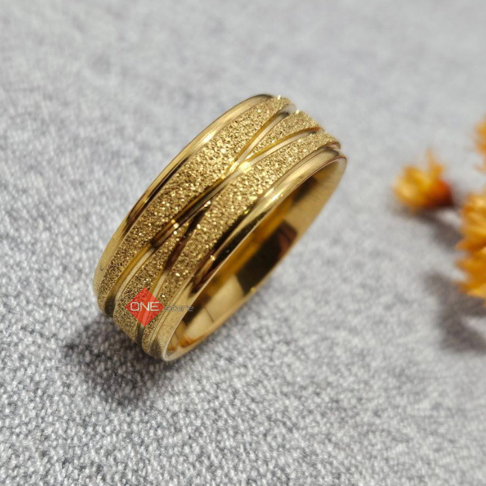 Aliança 14k Jateada Diamantada de Casamento 8mm em Oferta na Shopee