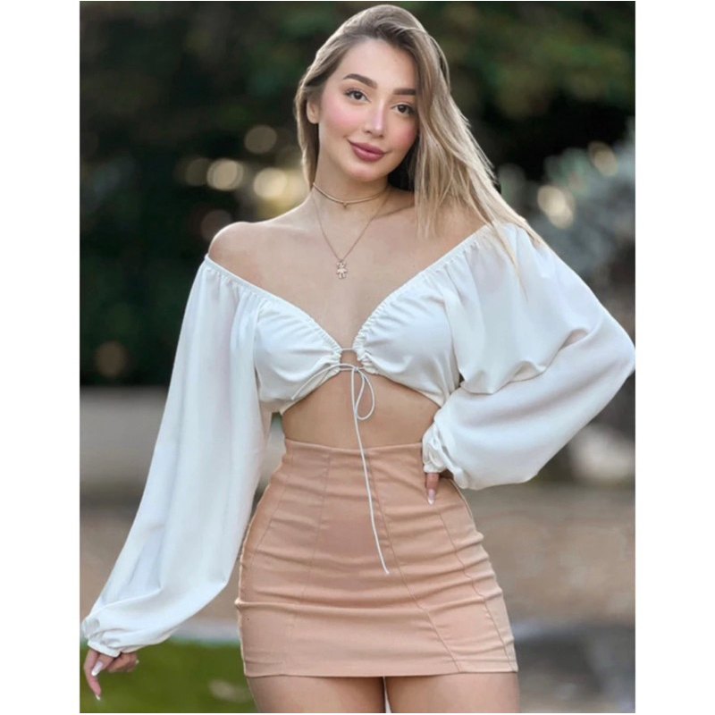 short saia LOLA bengaline Feminino Alfaiataria tendência cintura alta PROMOÇÃO