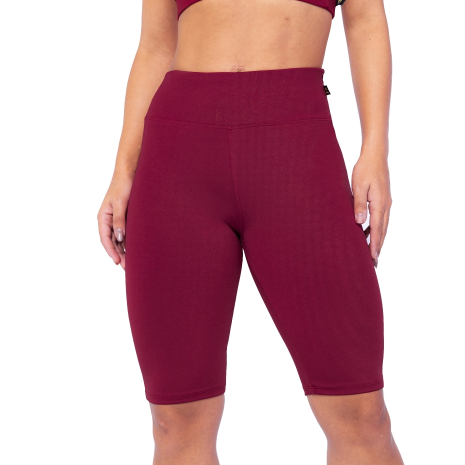 Bermuda Ciclista  Cintura Alta Tecido suplex em poliester em Oferta na Shopee