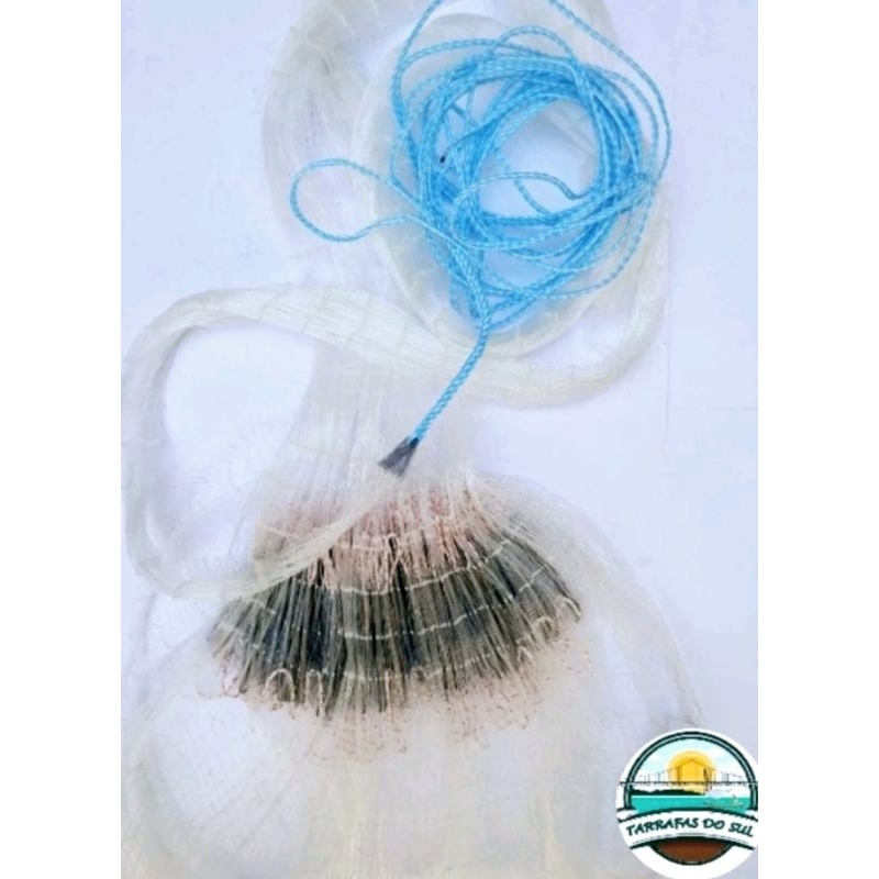 Tarrafa De Pesca 20 Metros Malha 6 Fio 0.40 2.80 Altura Tainha
