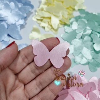 Borboletas de cetim recorte laser 4,5cm X 3,1cm 50 ou 100 unid em Oferta na Shopee
