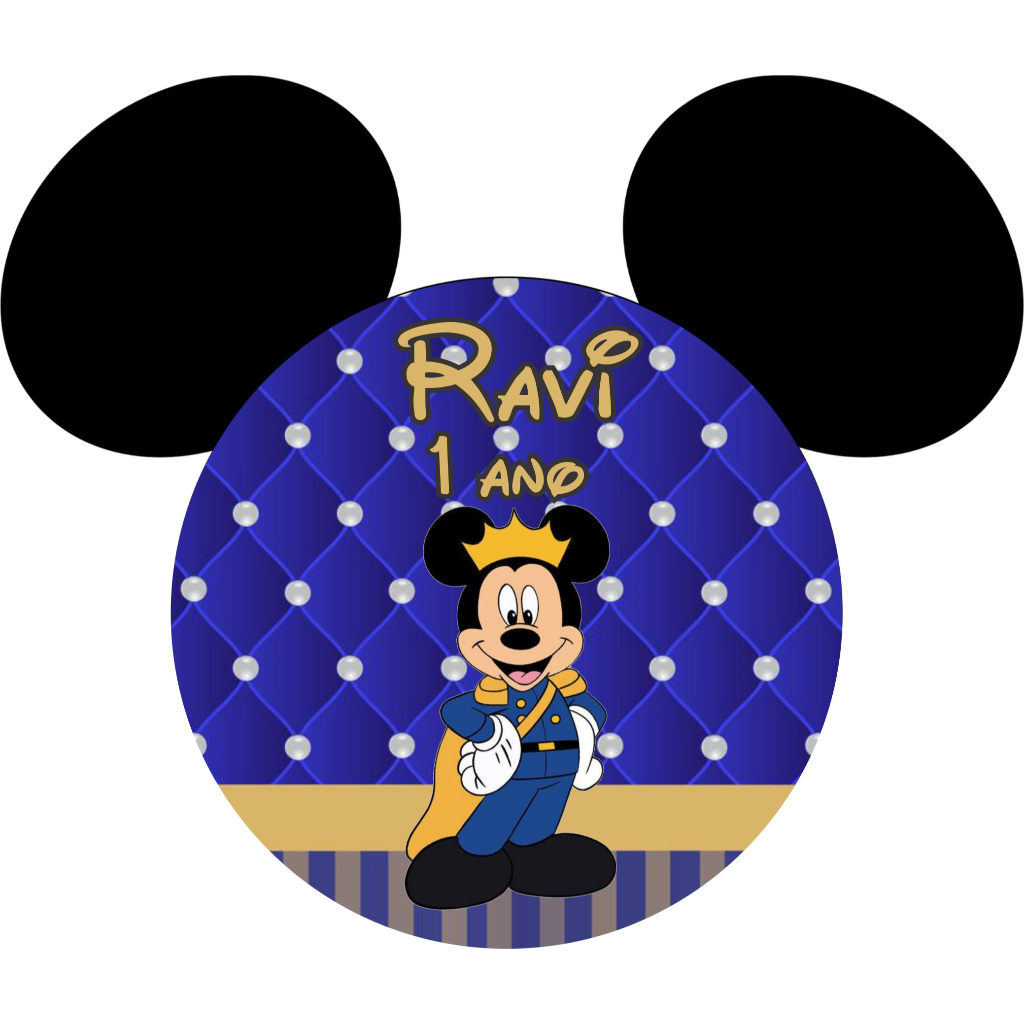 Kit 15 à 45 Adesivo Tubete Cabeça do Mickey | Aplique Mickey | Festa Mickey