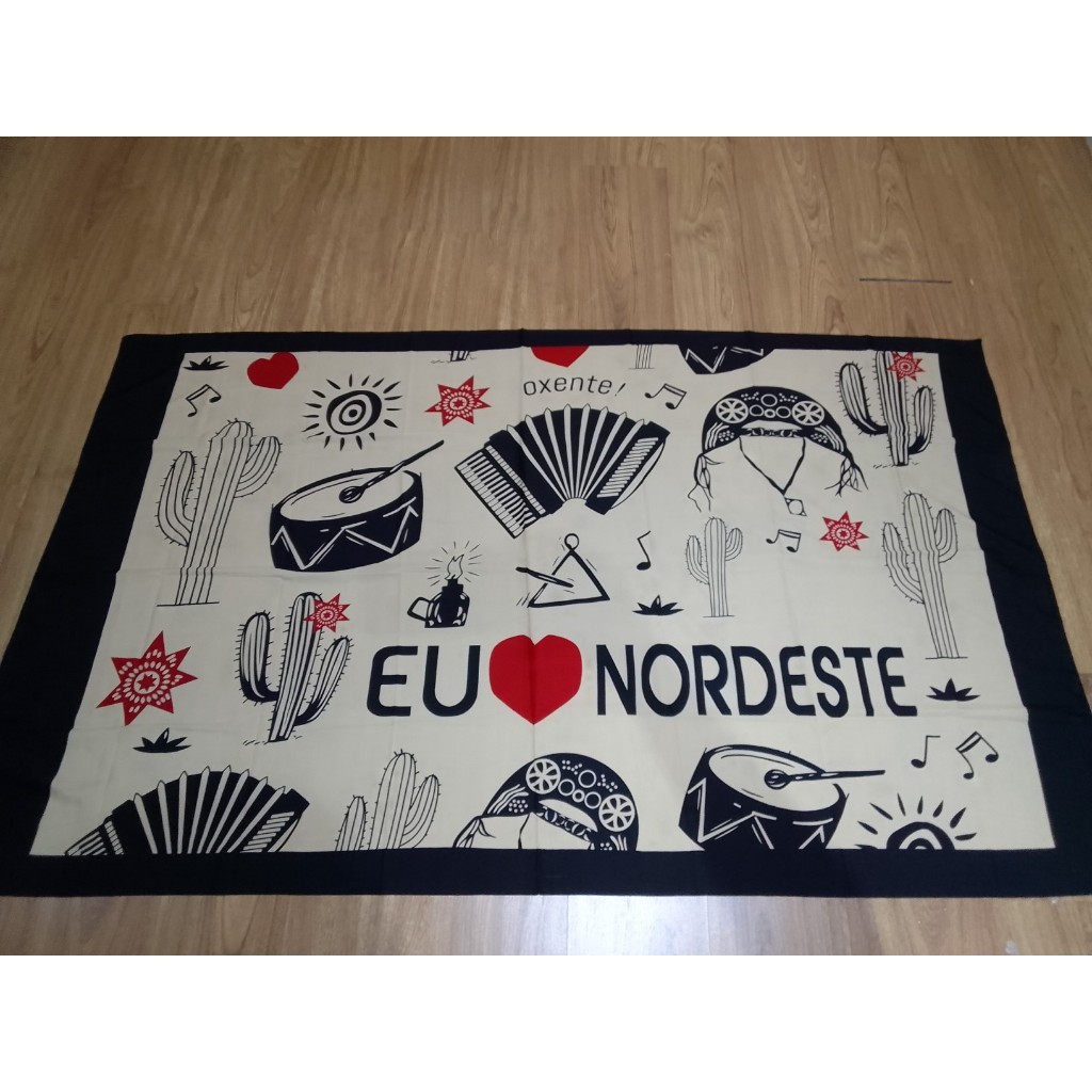 Canga de Praia Estampa Poliester Nordestina Cultura Brasileira