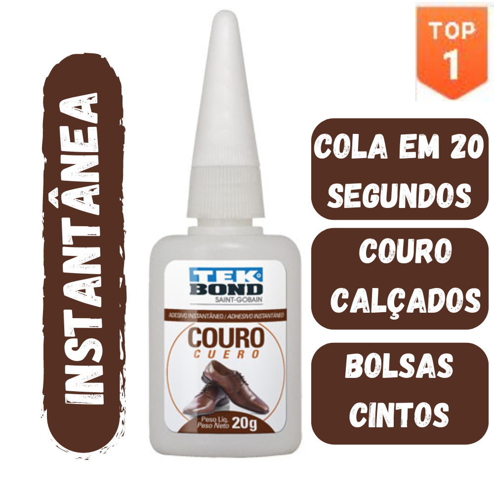 Cola Instantânea Couro e Calçados Tek Bond 20g em Oferta na Shopee