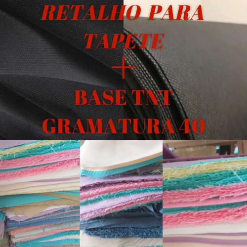 2 kilos de Retalho para tapete + 4 metros de base TNT gramatura 150 - artesanato - Patchwork