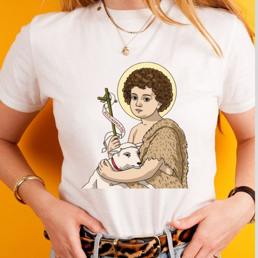 Blusa tshirt feminina SÃO JOÃO BATISTA MENINO, Maria,Jesus camiseta tshirt cristã, gospel plus size