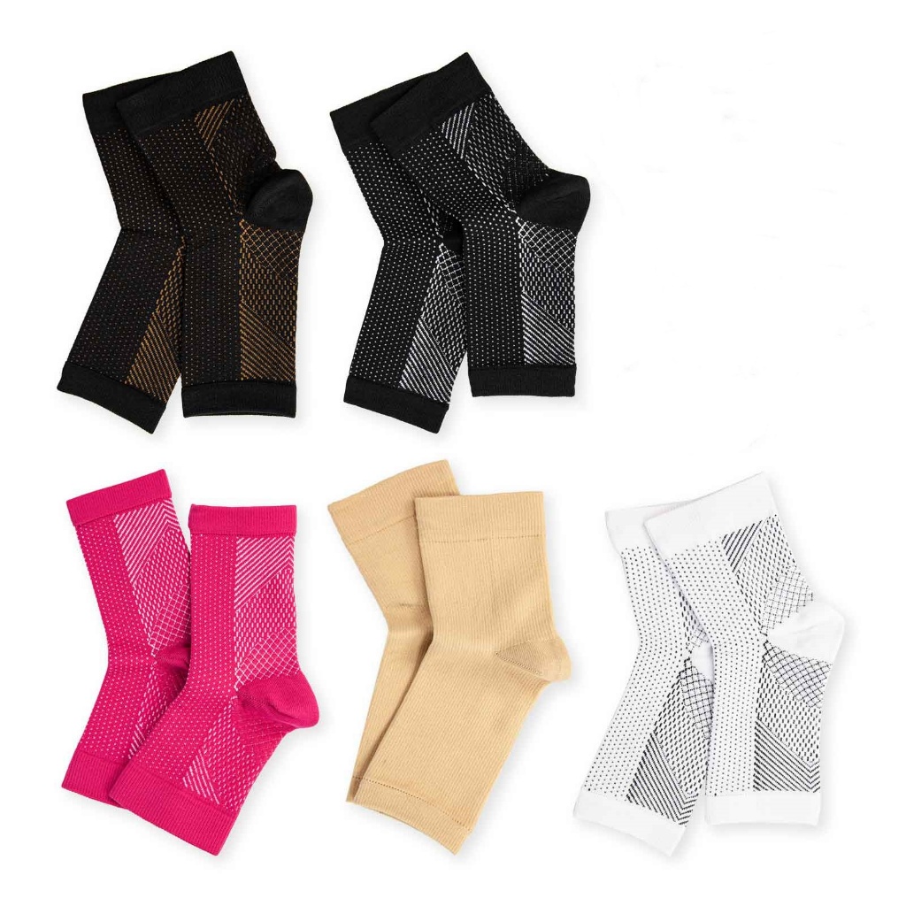 kit 3 pares  Femininas/Masculinas Manga De Compressão Do Tornozelo Plantar Fasciitis Sock Para Tendinite De Aquiles em Oferta na Shopee