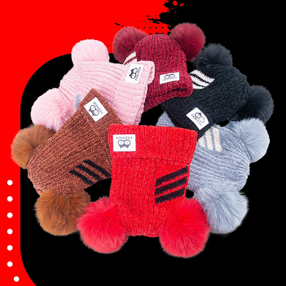 Gorro Touca Infantil Criança Menino Menina Tricotado Quente Fashion Para 2 a 4 anos MZ0431