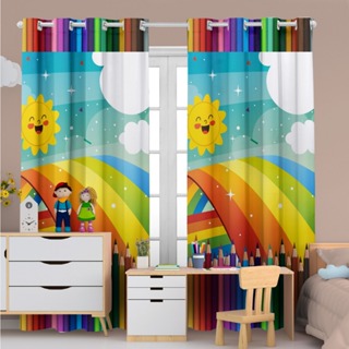 Cortina Infantil lápis de cor 3.00x2x20m Estampa Digital em Oferta na Shopee