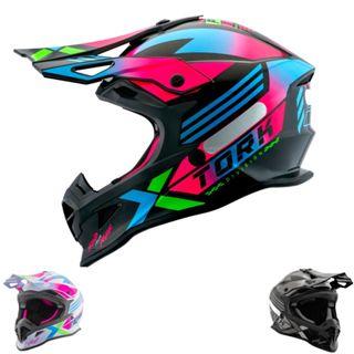 Capacete Fechado Motocross Masculino e Feminino Pro Tork Fast Next Brilhante Novo Lançamento em Oferta na Shopee