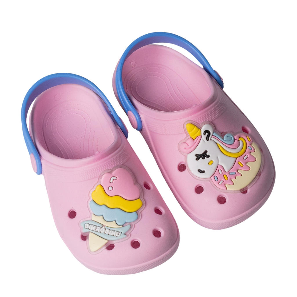 Sandália Babuch Menina Infantil Unicornio Sorvetinho Colorido Leve Confortável
