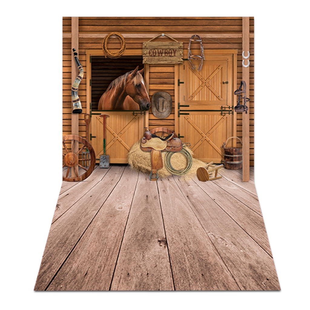 Fundo Fotográfico Cenário Baia Cavalos Em Tecido PN-0865