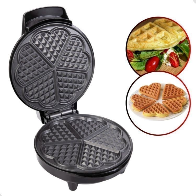 Máquina De Fazer Waffle Elétrica Portátil Antiaderente Grill 110v / 220v 700w Eétrico