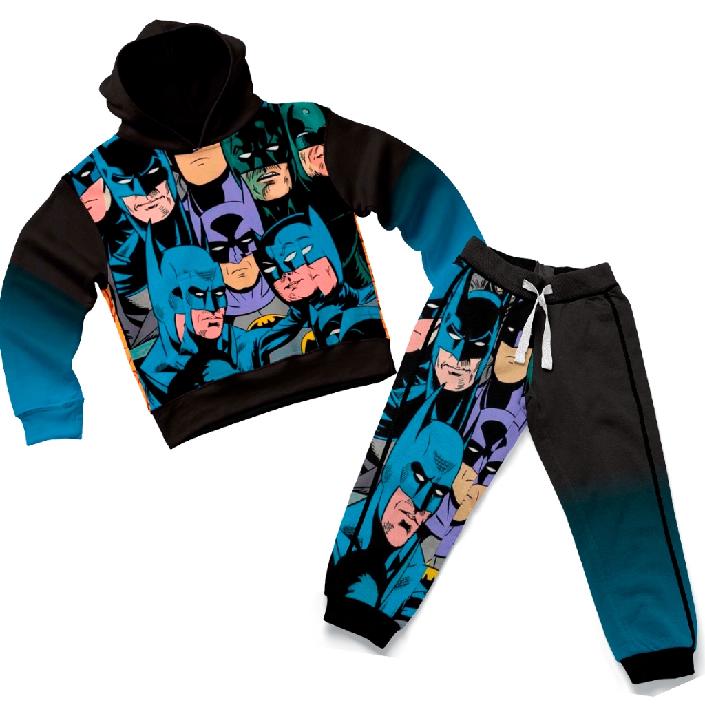 Conjunto Moletom Infantil Flanelado Blusa e Calça Quentinho Menino Menina Inverno Azul Escuro