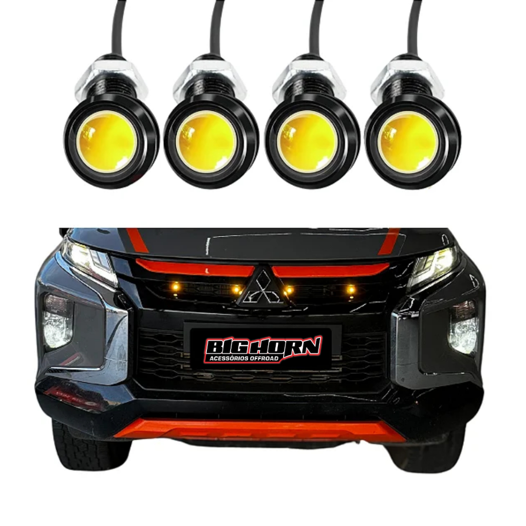 Kit 4 Luz De Grade Led laranja Caminhonete Pick Ups Premium Importado em Oferta na Shopee