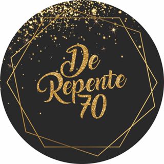 Painel em Lona Redondo Festa De Repente 70 anos em Oferta na Shopee