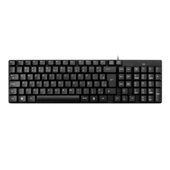 Teclado Com Fio Compacto Conexão USB Cabo de 120cm Resistente Água Preto Multi - TC193