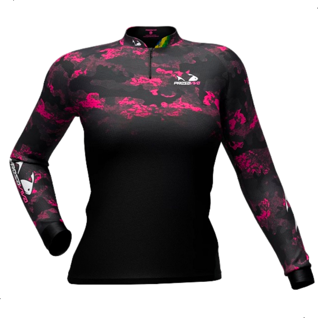Camisa De Pesca Feminina Presa Viva Baby Pv11 Proteção Uv