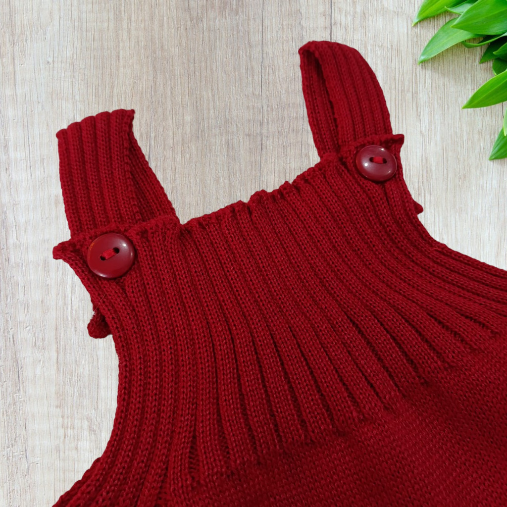 Jardineira Vira Pé Macacão de Tricot Trabalhado Luxo Para Bebê Menino e Menina em Oferta na Shopee