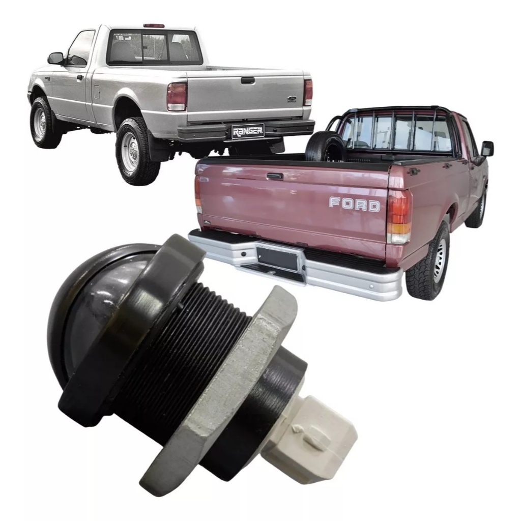 Luz Lanterna de Placa F-1000 Ranger 1998/... Com Porca e Soquete