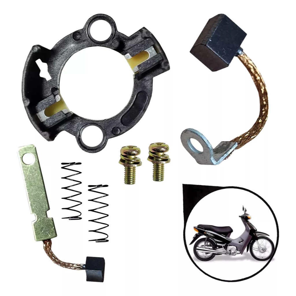 Suporte Escovas Carvão Arranque Honda Biz 100 1998 até 2005