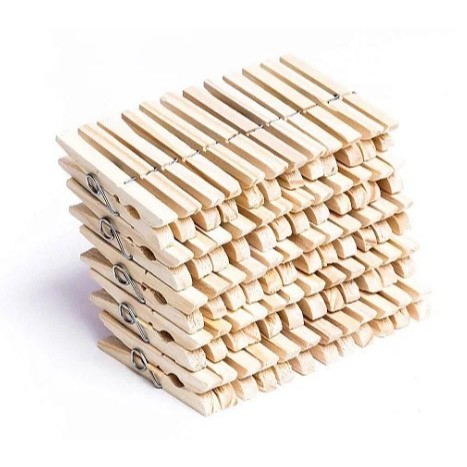 60 Pregador Prendedores Roupa Madeira Artesanato Embalagem em Oferta na Shopee