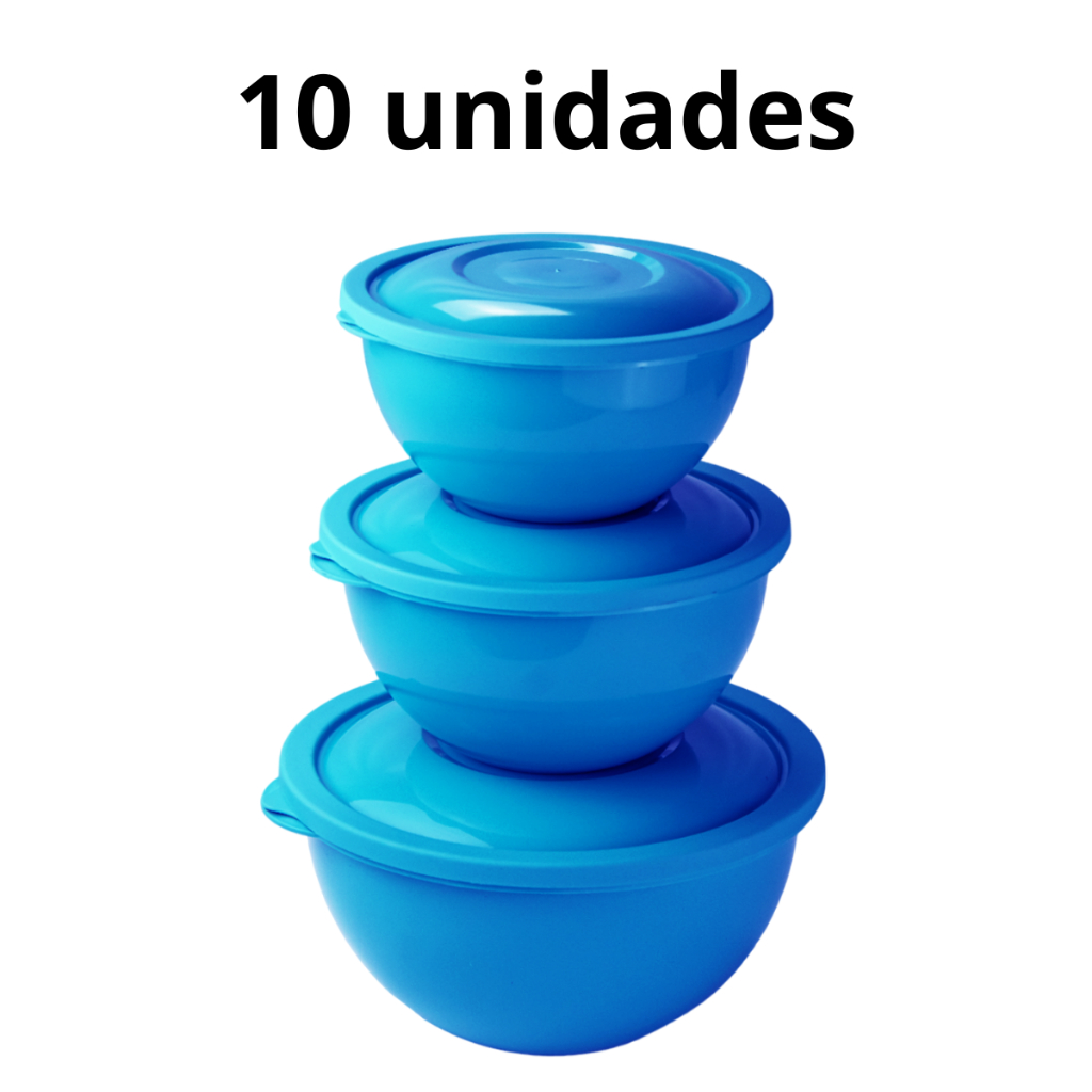 Kit 10 unidades Potes 700 ml Tigelas Cumbucas Bowls Plástico Açaí Sorvete Doce Salgado Bool Pote Potinho De Plástico