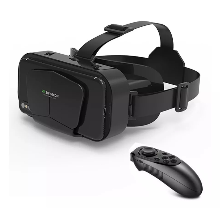 Óculos de Realidade Virtual 360º Vr Shinecon G10 3d Para iPhone e Android com Controle Bluethooth