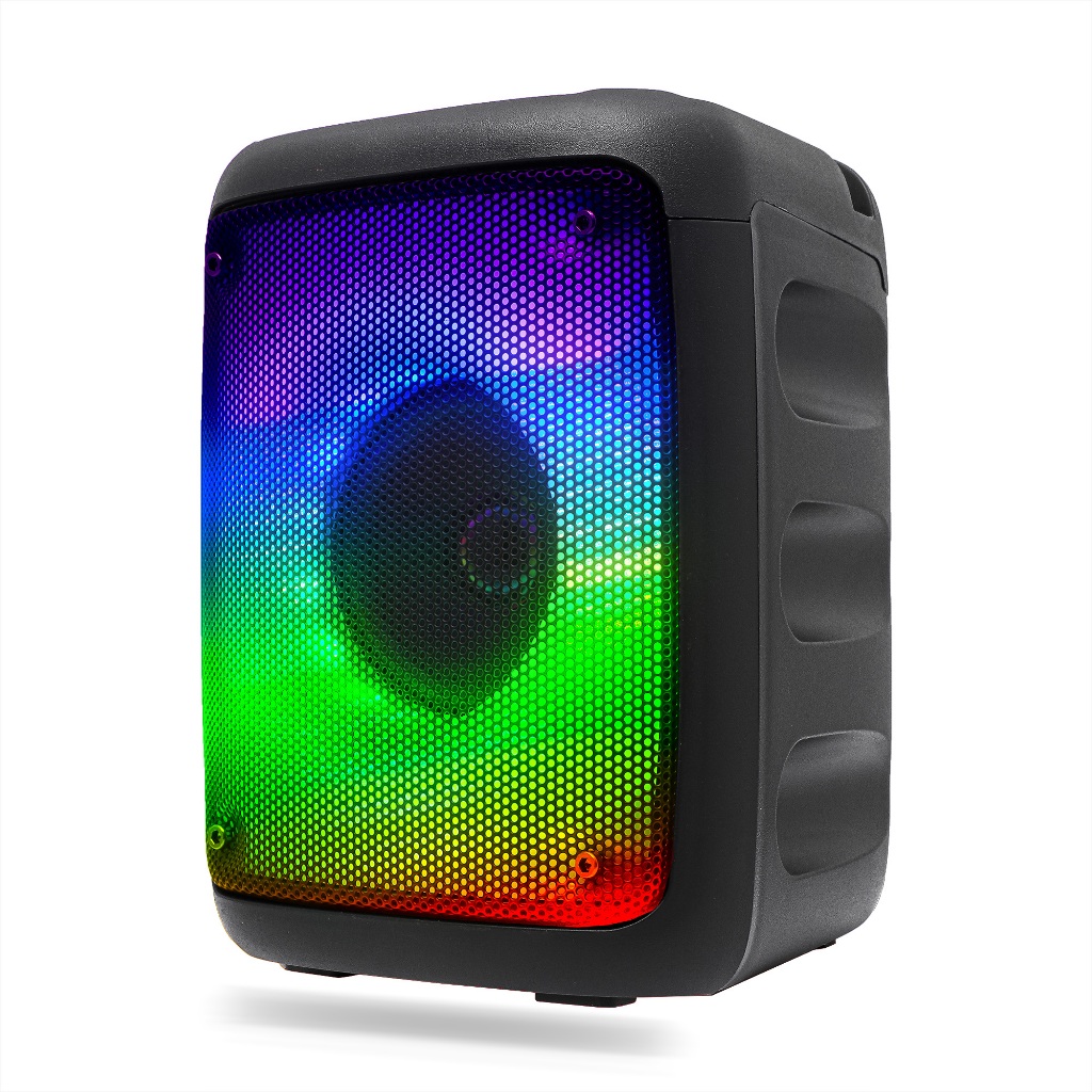 Caixinha De Som Bluetooth Led Rgb Portátil Função TWS Suporte Celular Auxiliar P2 P10 Cartão SD USB