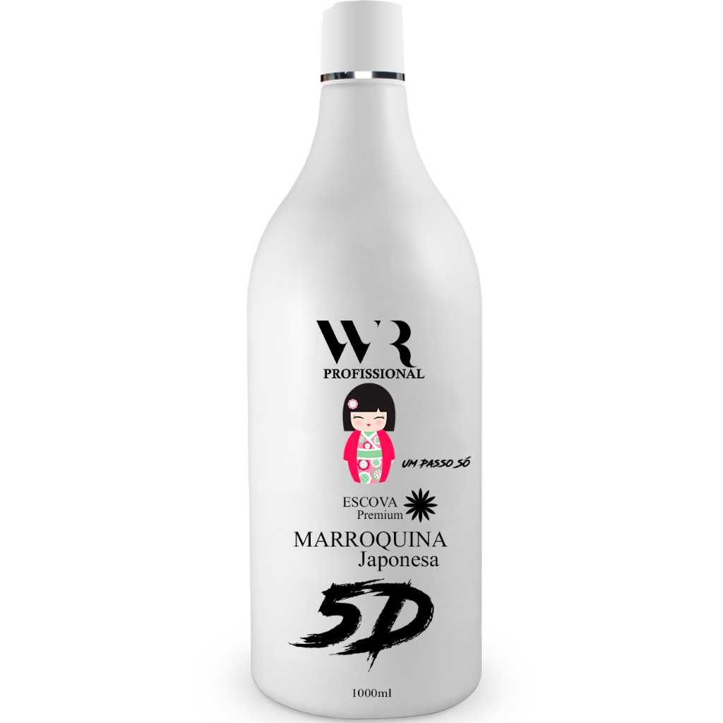 Marroquina Japonesa 5D 1000ml - Alisa Até, 100% Na Primeira Aplicação Até Mesmo Em Cabelos Afros — imagem 2 de 2