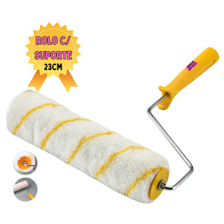 Rolo C/ Suporte para pintura profissional 23cm 9'' Rolo de Pintura