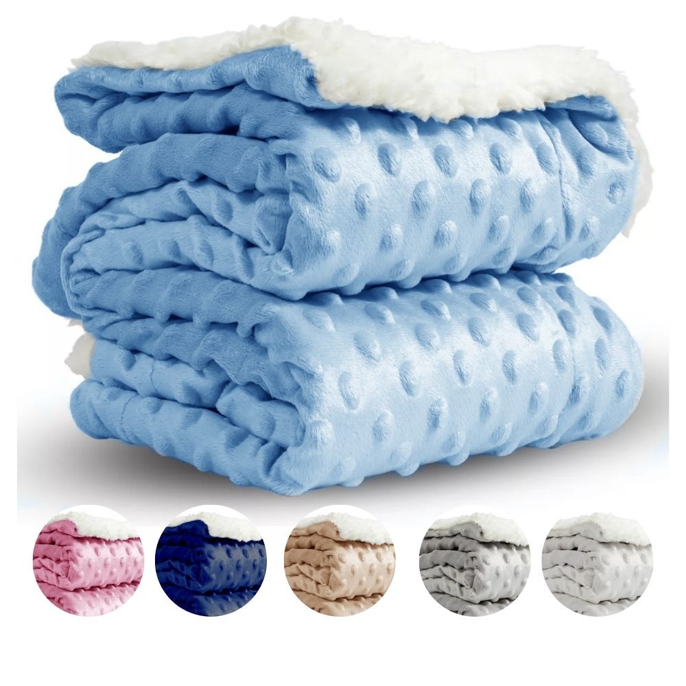 Cobertor de Bebe com Sherpa Dupla Face Edredom Luxo Antialérgico