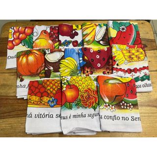 Pano De Prato Nossa Senhora Aparecida 45x85cm (12 PANOS) em Oferta na Shopee