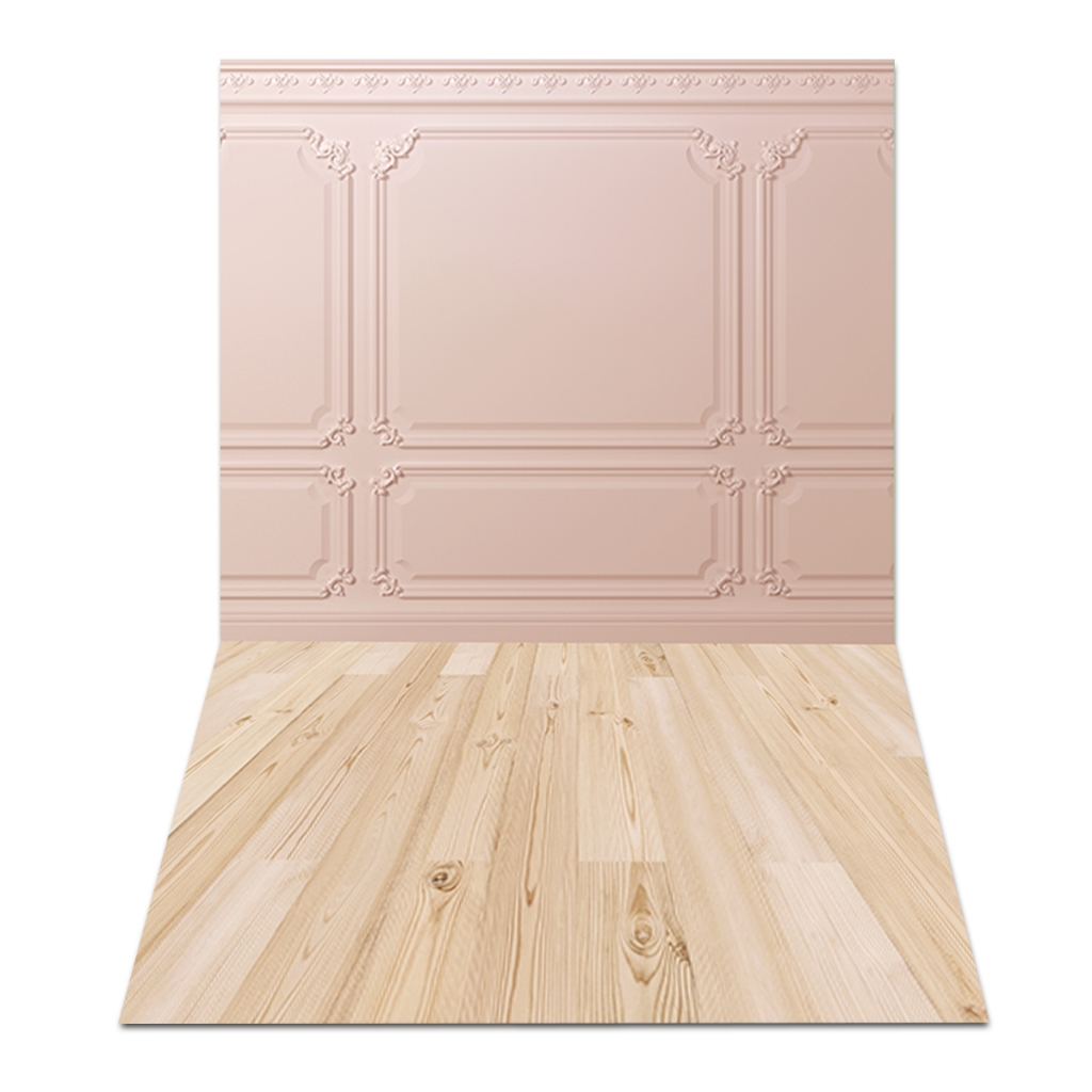Fundo Fotográfico Parede Boiserie Cor Rosa Em Tecido PN-0885